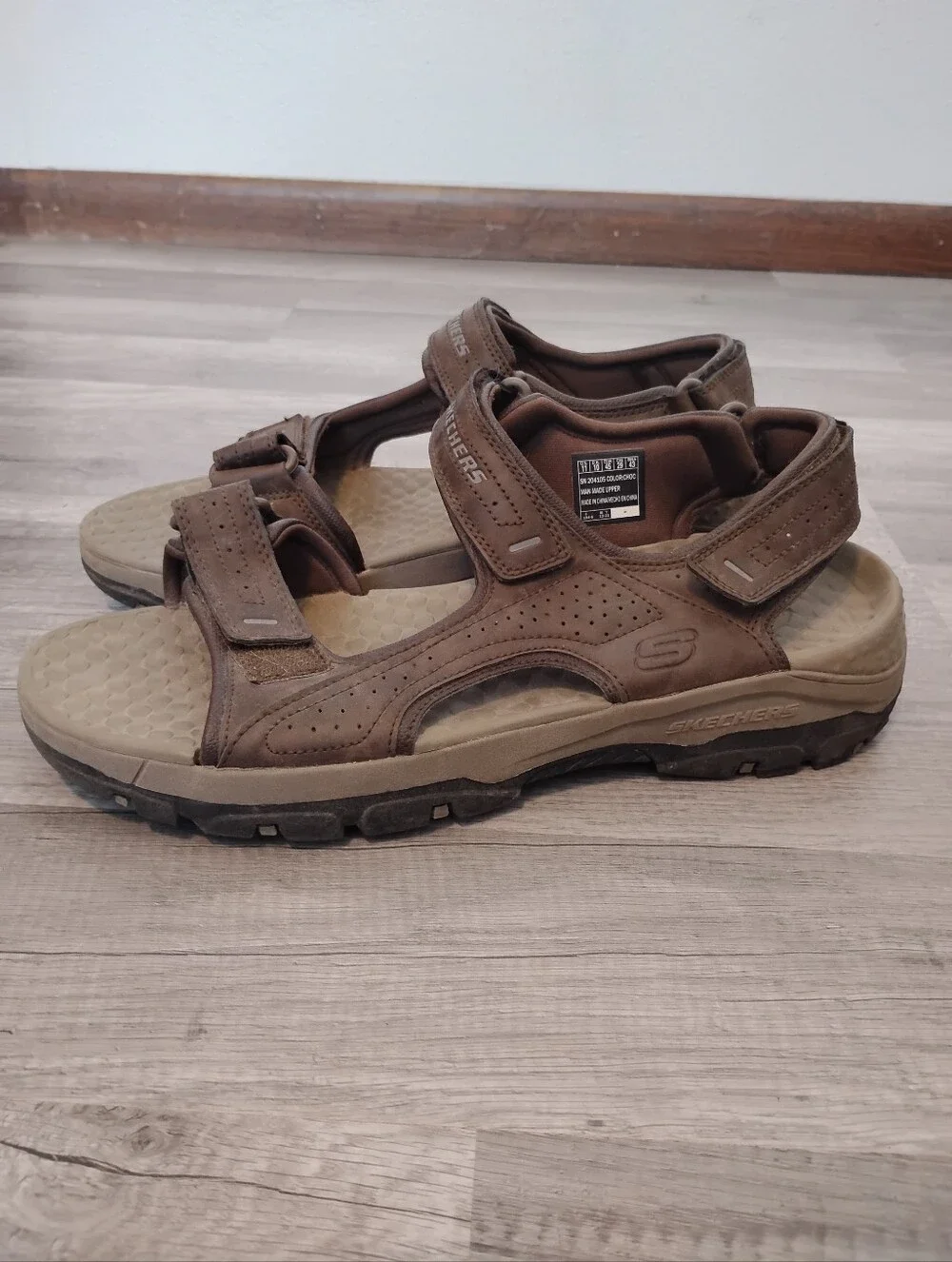 Skechers Men's Two Strap Brown Sandals